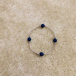 Ocean blue silver colored bracelet